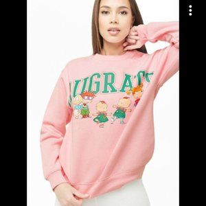 Nickelodeon Rugrats, women's size M, pink, long sleeved retro sweatshirt.